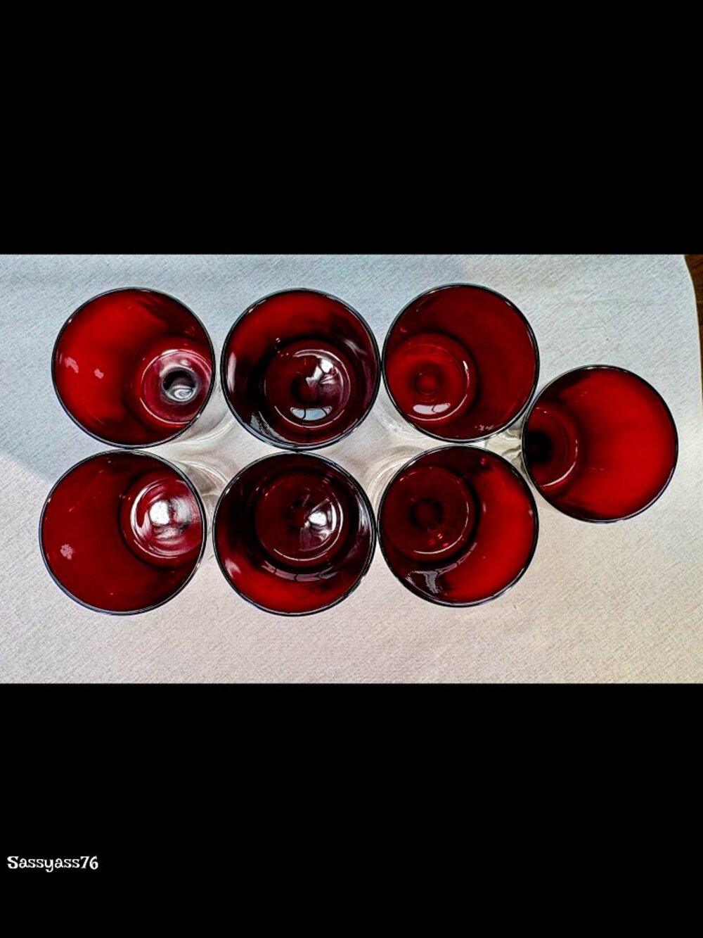 🆕VTG▪️LUMINARC ARCOROC▪️MCM Set 7 CAVALIER 4" French Ruby Red Liqueur Glasses - Picture 3 of 5